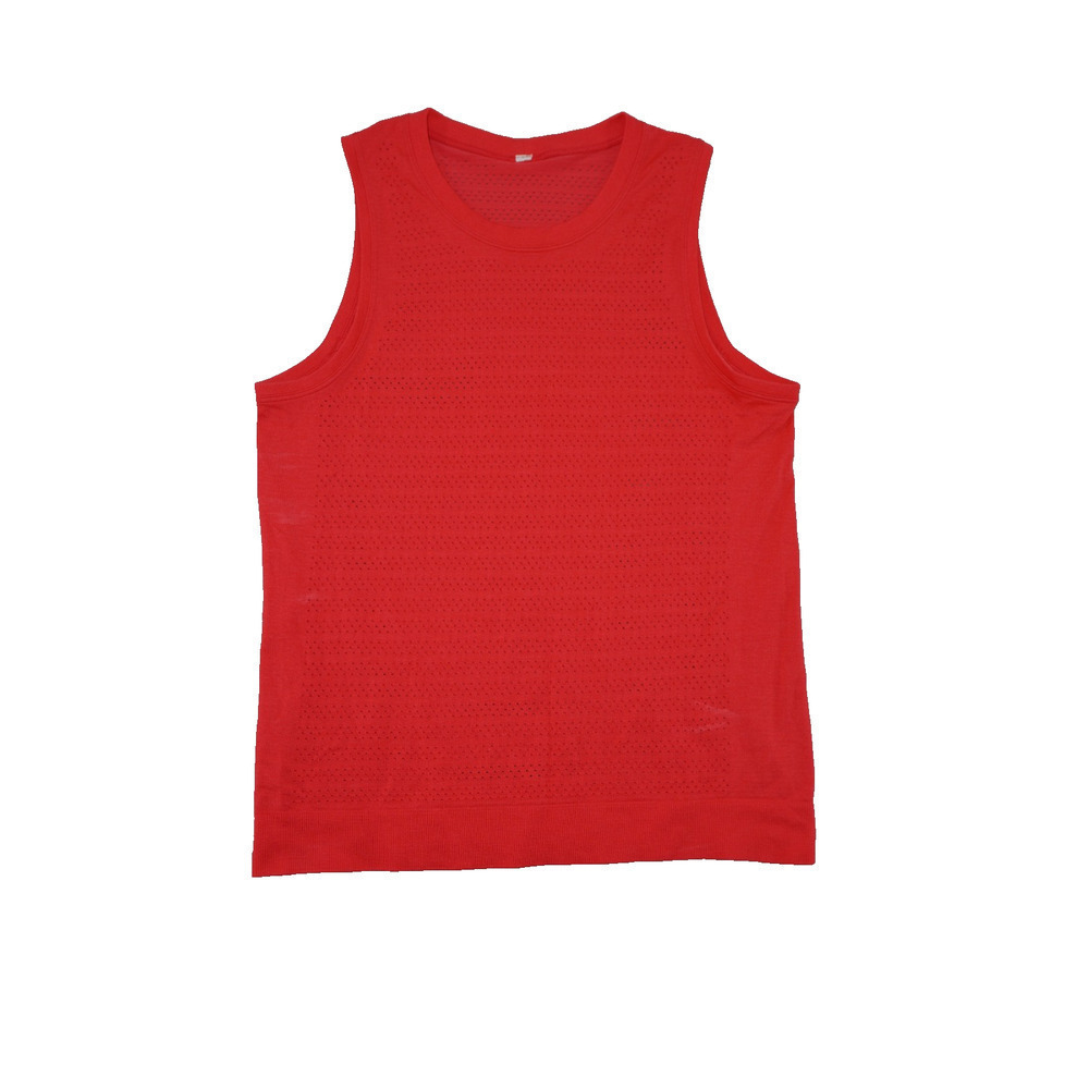 Lululemon Seamless Perforated Mesh Tank Top Red Ventilated Workout Shirt XS/S
